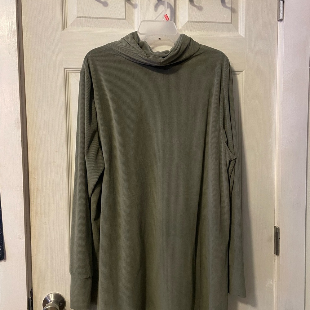 Olive Green Women's Crew Neck Sweater
